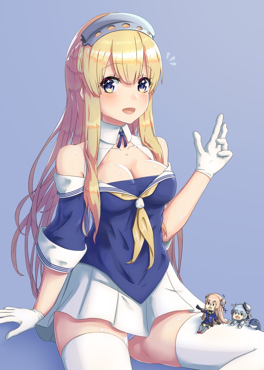fletcher, johnston, and samuel b. roberts (kantai collection) drawn by arthur_ko