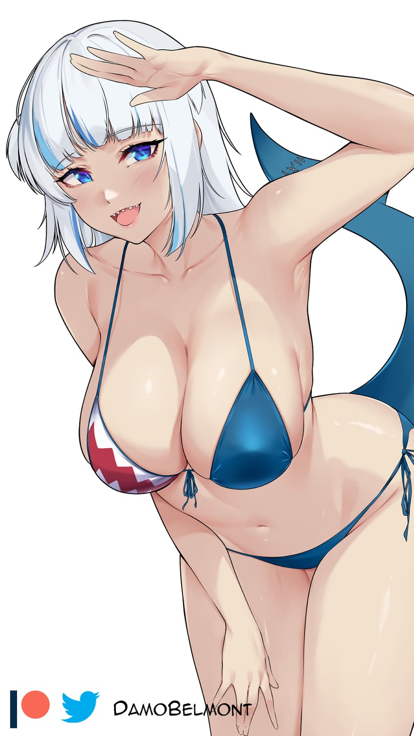 gawr gura (hololive and 1 more) drawn by damobelmont