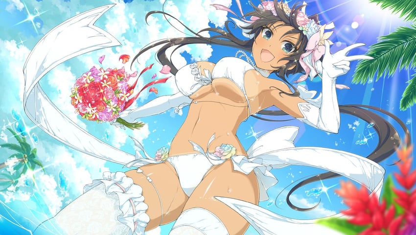 homura (senran kagura and 2 more) drawn by yaegashi_nan