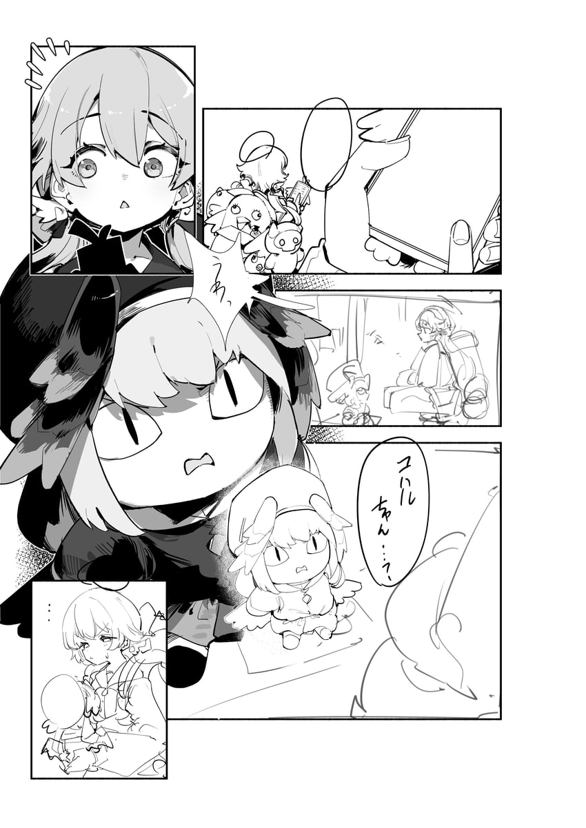 koharu, hifumi, peroro, and skullman (blue archive) drawn by maton_3110