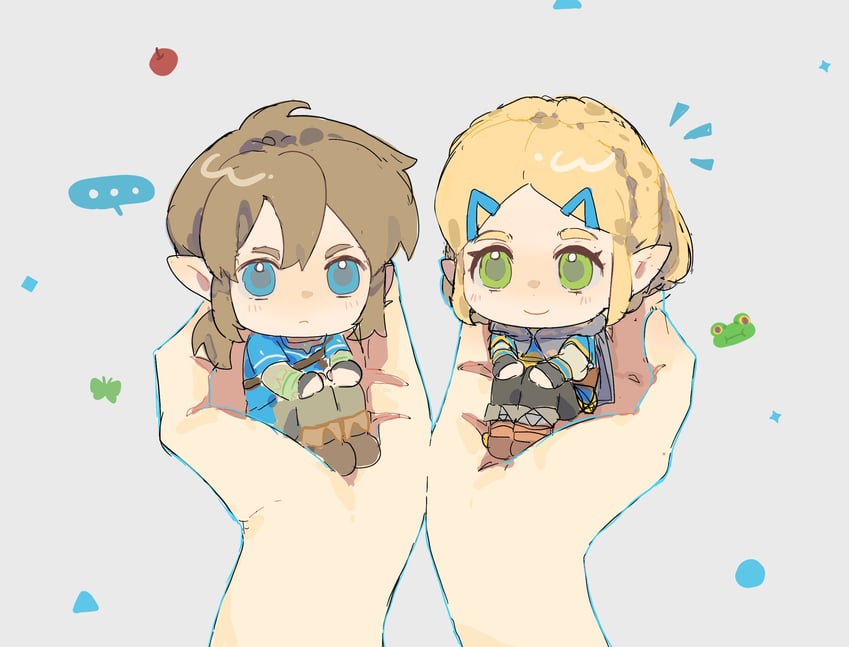 link and princess zelda (the legend of zelda and 1 more) drawn by onlyjasontodd