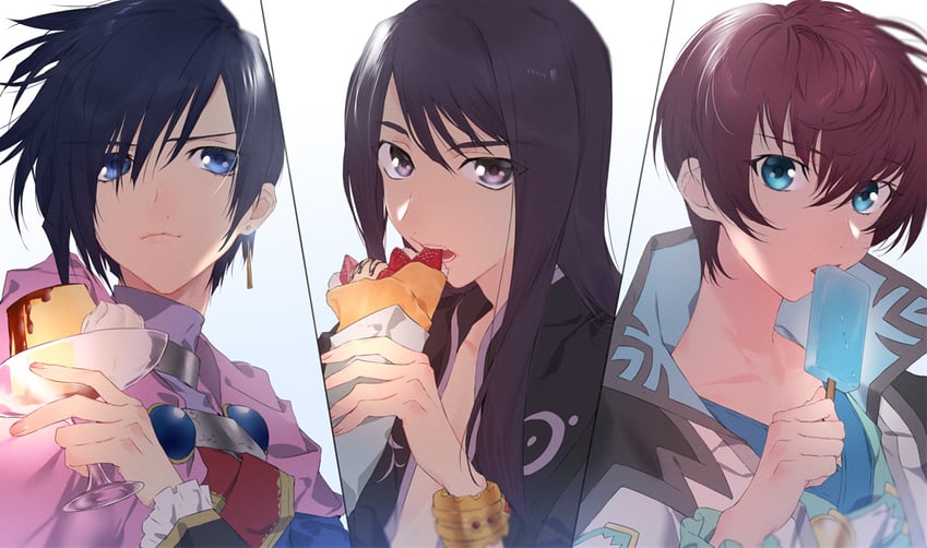 yuri lowell, asbel lhant, and leon magnus (tales of and 5 more) drawn by sachico66