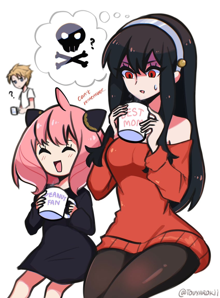 yor briar, anya, and twilight (spy x family) drawn by touyarokii
