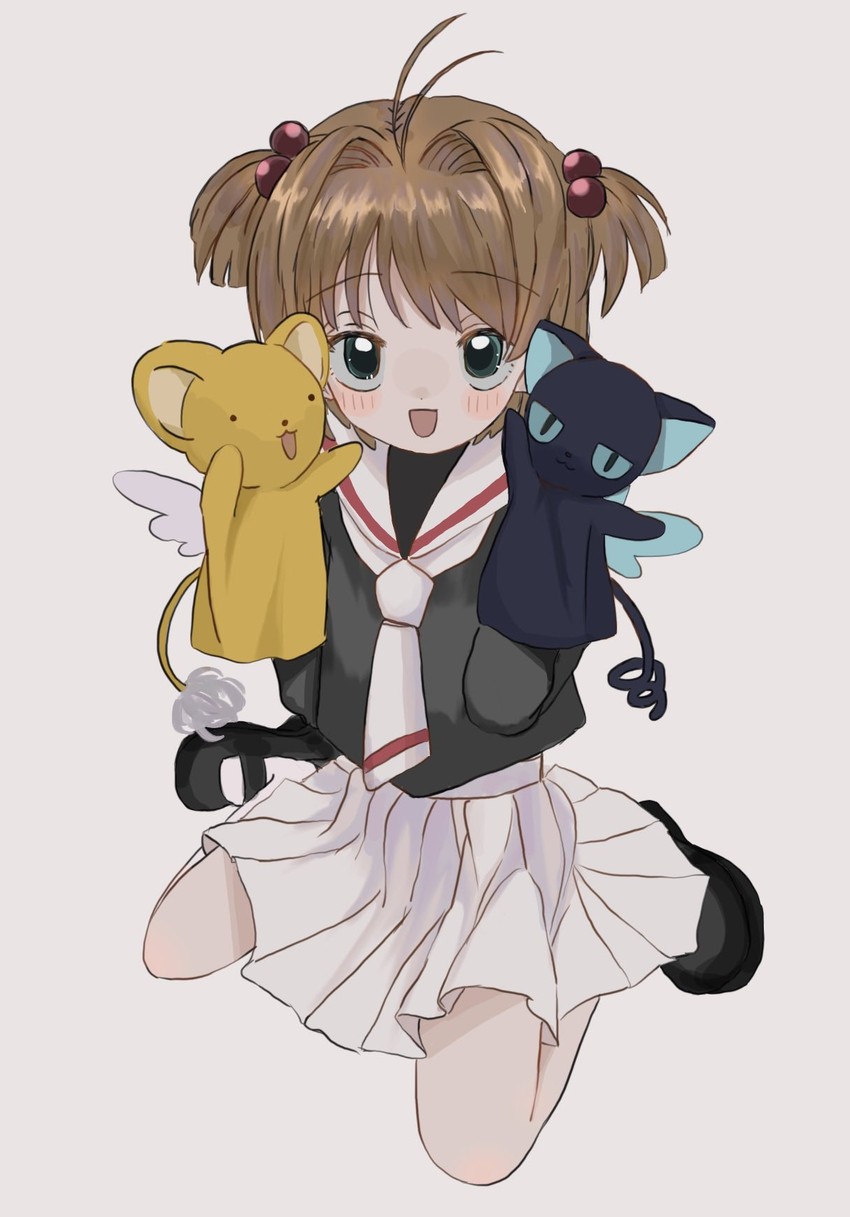kinomoto sakura, kero, suppi, and spinel sun (cardcaptor sakura) drawn by hougetsu_(moon_neetcat)