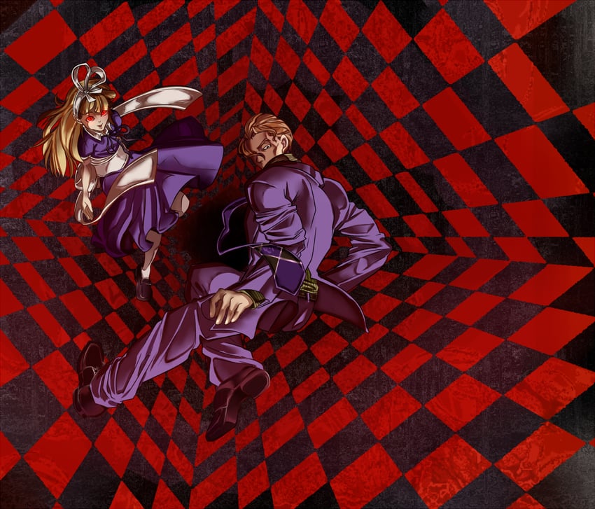 kira yoshikage and alice (jojo no kimyou na bouken and 3 more) drawn by bananachips