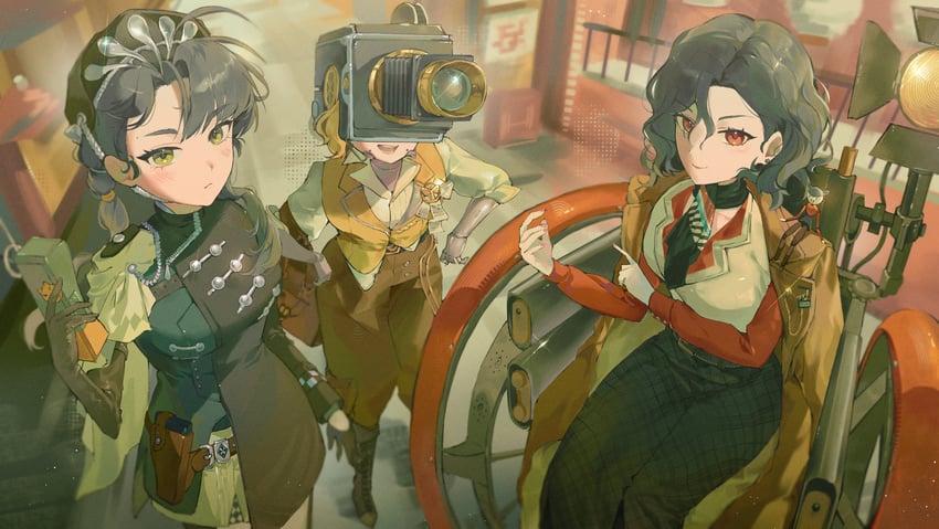 liang yue, noire, and loggerhead (reverse:1999) drawn by guni_(9guniguni)