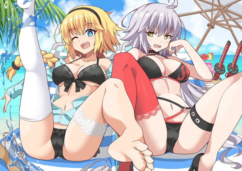 jeanne d'arc alter and jeanne d'arc (fate and 1 more) drawn by shimouki_izui