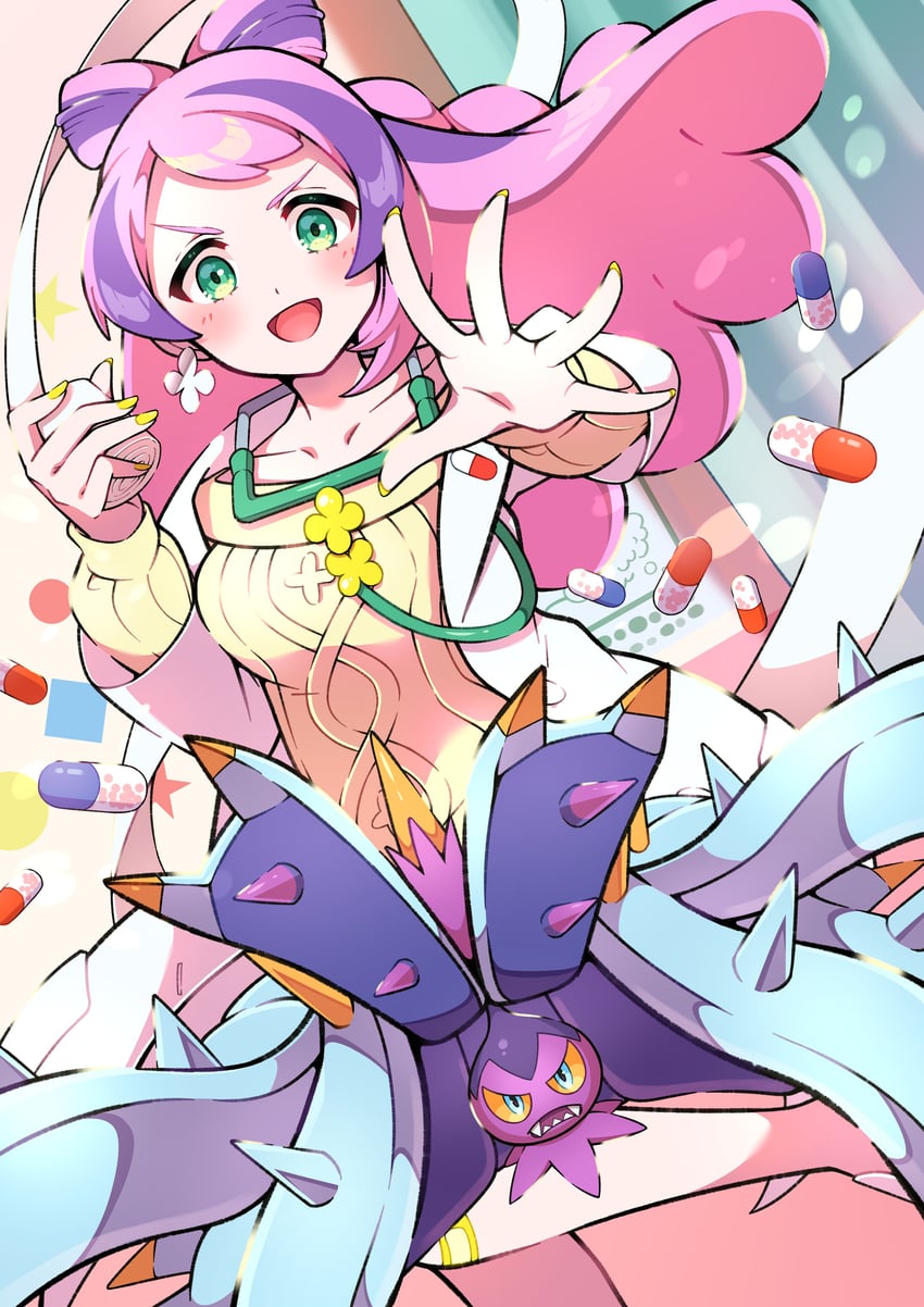 miriam and toxapex (pokemon and 1 more) drawn by pon_yui