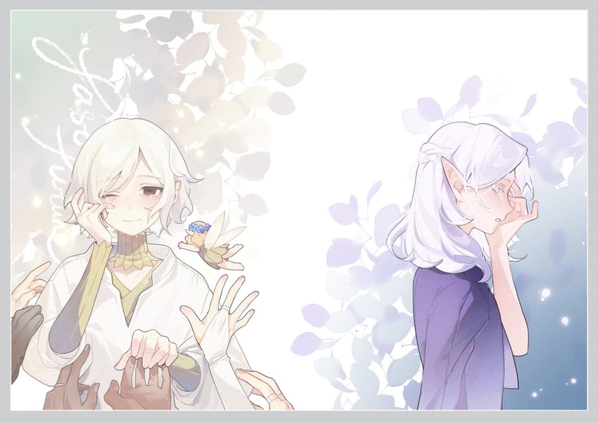mithrun, kabru, fleki, lycion, cithis, and 3 more (dungeon meshi) drawn by maymeriko