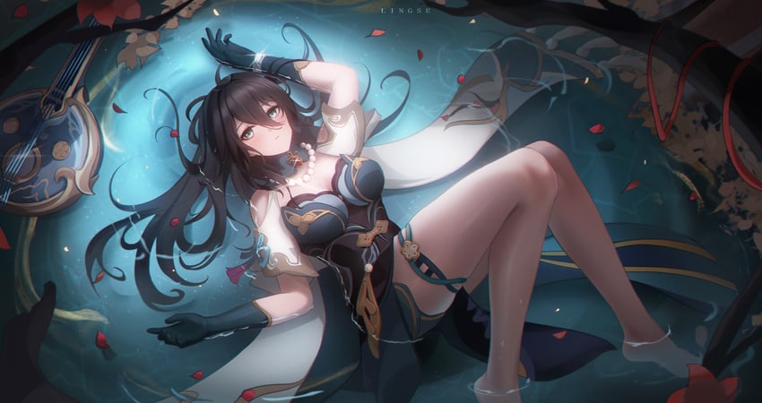 ruan mei (honkai and 1 more) drawn by ling_dianxia