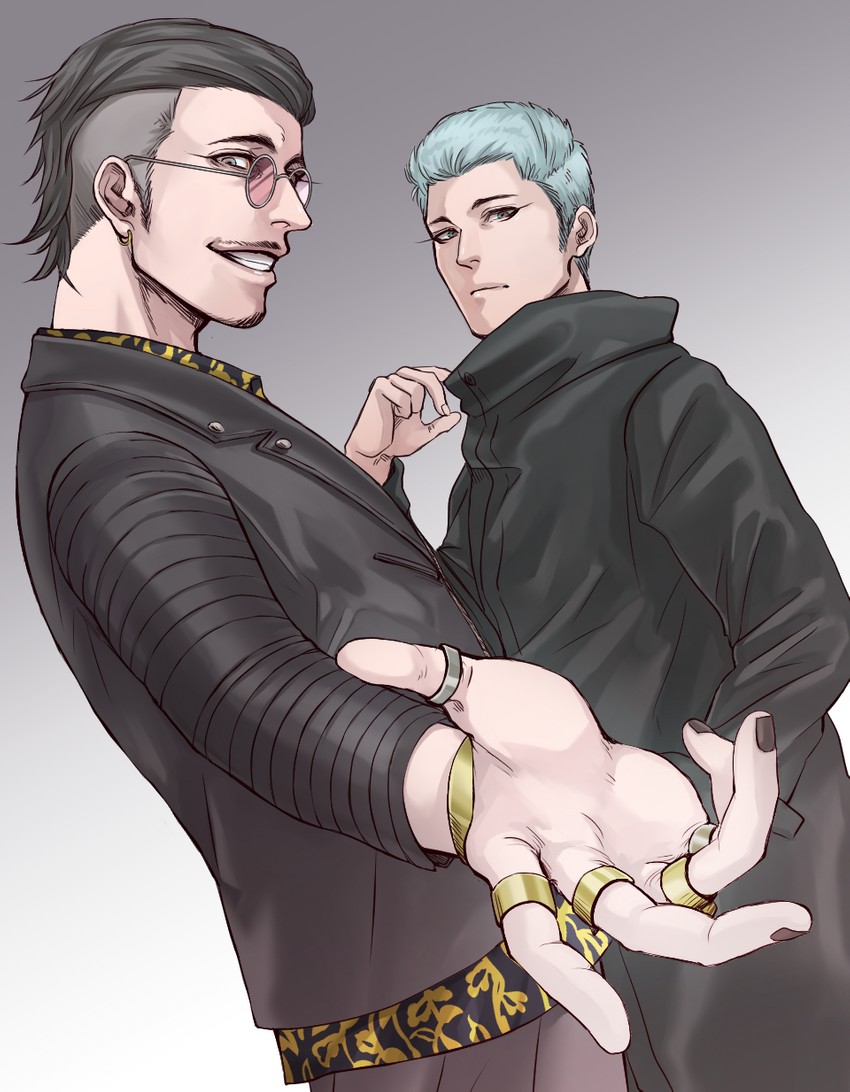 zhao tianyou and han joon-gi (ryuu ga gotoku and 1 more) drawn by coco_(h221414)