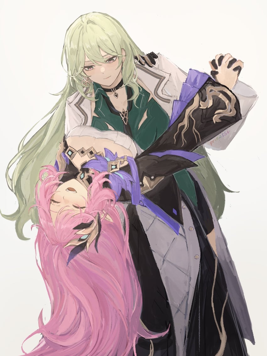 elysia and mobius (honkai and 1 more) drawn by weeiskaw