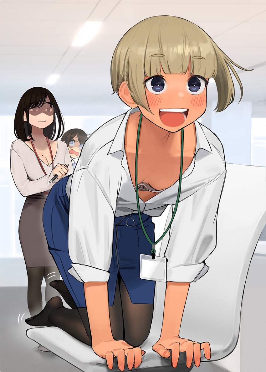 douki-chan, kouhai-chan, and shinjin-chan (ganbare douki-chan) drawn by yomu_(sgt_epper)