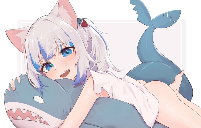 gawr gura (hololive and 1 more) drawn by yakurope-moko