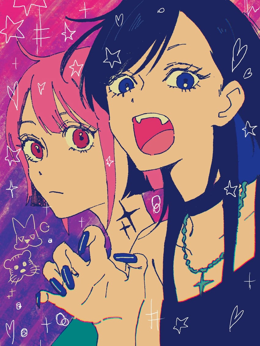 okami-chan and tora-chan (kororon) drawn by i_do_anime