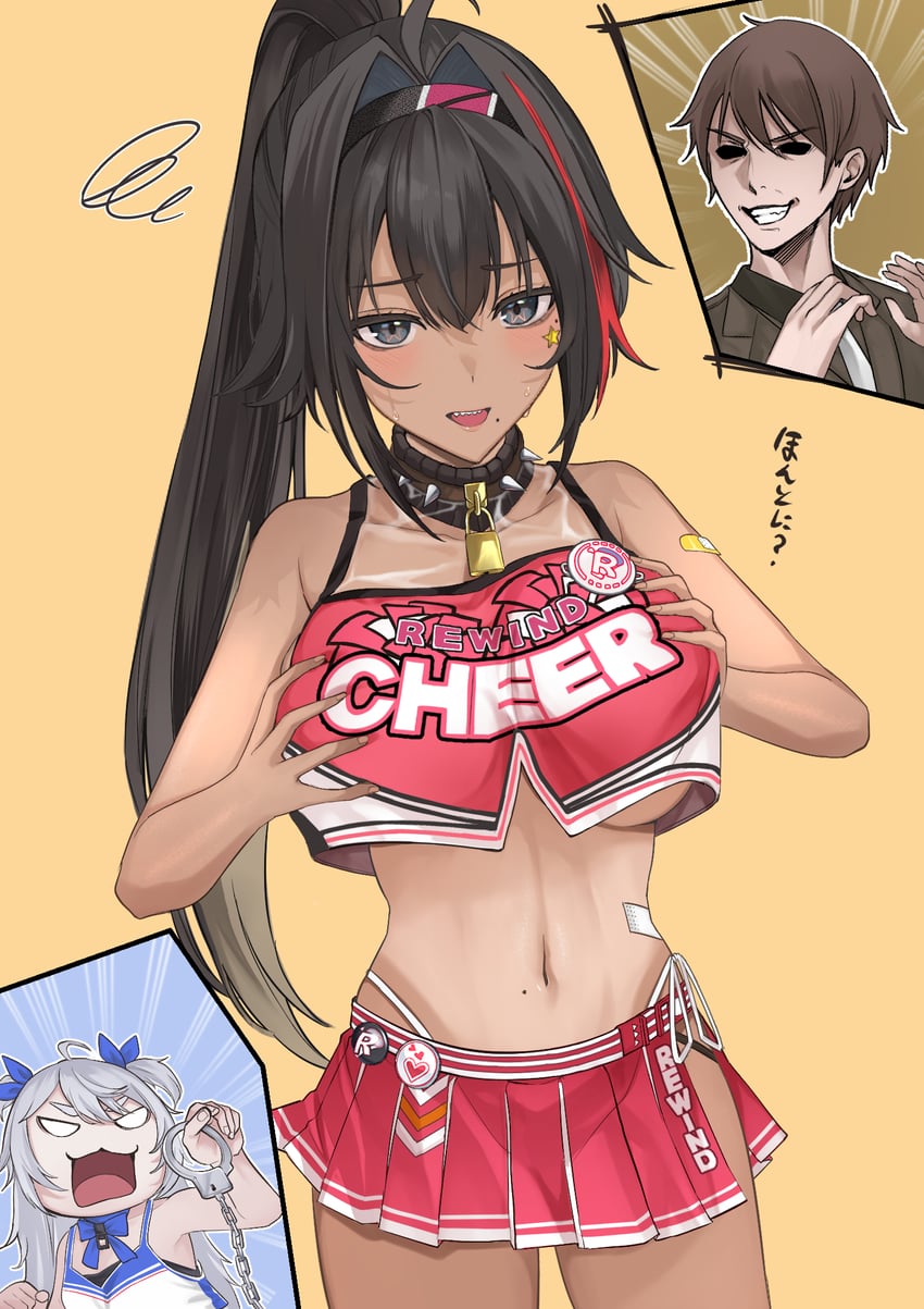 commander, bay, and poli (goddess of victory: nikke) drawn by nagato_tsumugu