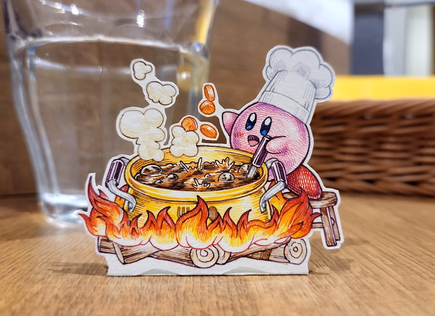 kirby and cook kirby (kirby and 1 more) drawn by jqhnharqld