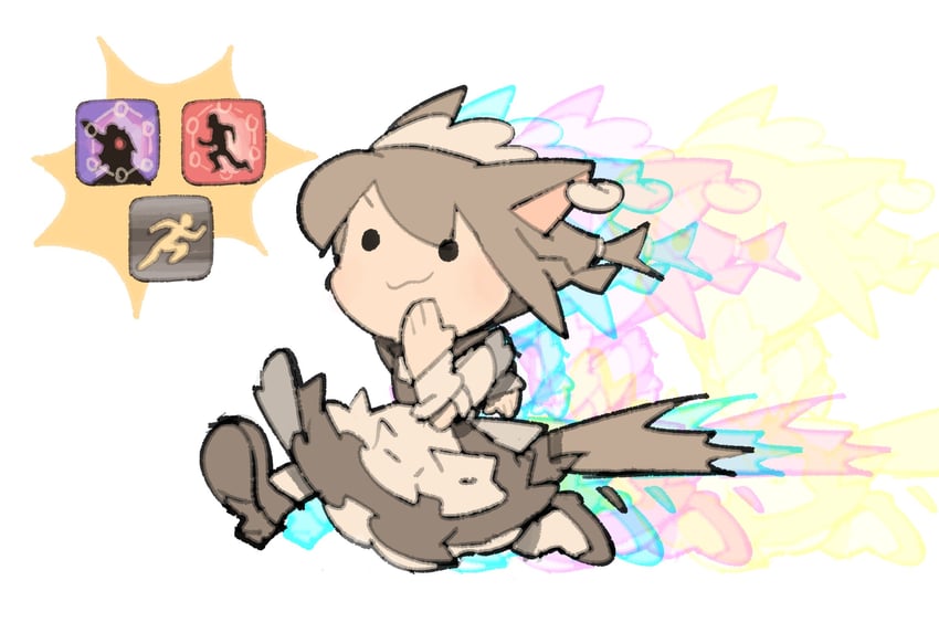 warrior of light and temmie chang (final fantasy and 1 more) drawn by temmie_chang