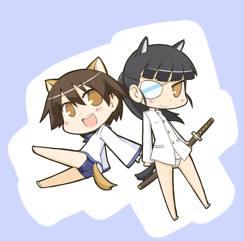 miyafuji yoshika and sakamoto mio (world witches series and 1 more) drawn by nekoyama