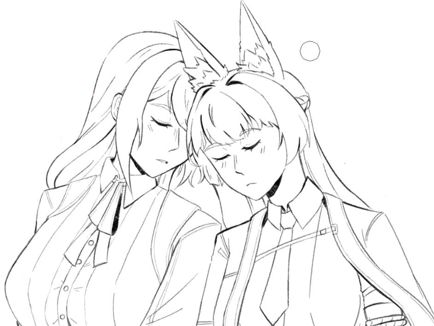 hoshimi miyabi and tsukishiro yanagi (zenless zone zero) drawn by seodraws
