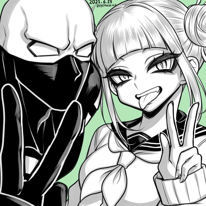 toga himiko and twice (boku no hero academia) drawn by eyemask_u_u