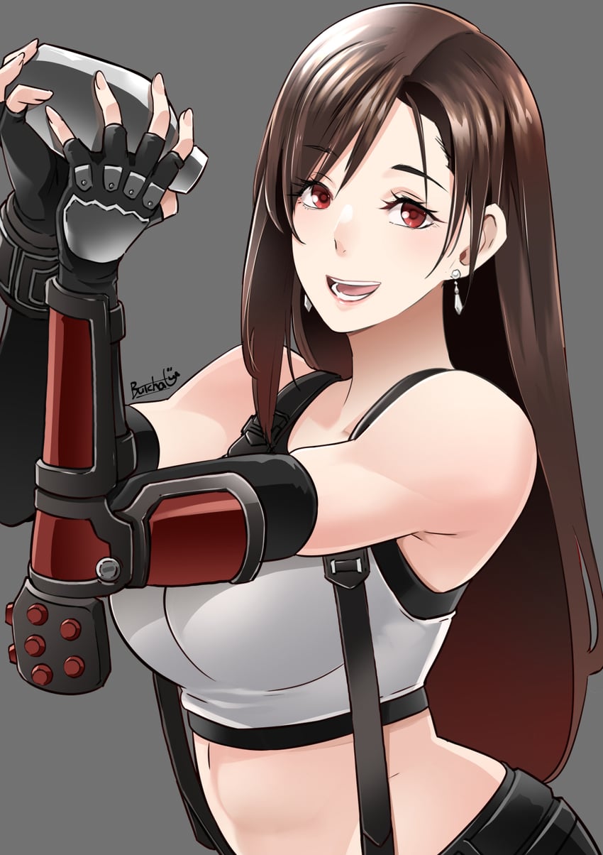 tifa lockhart (final fantasy and 1 more) drawn by butcha-u