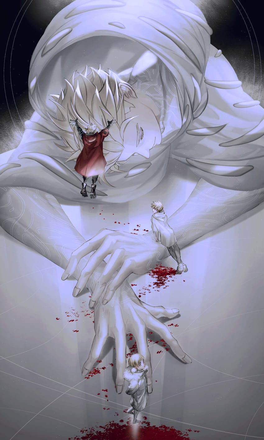 vash the stampede and millions knives (trigun and 1 more) drawn by yakikesen