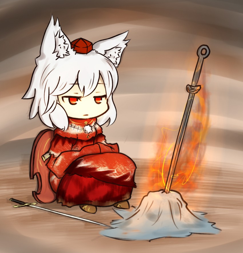 inubashiri momiji (touhou and 2 more) drawn by ryota_tentei