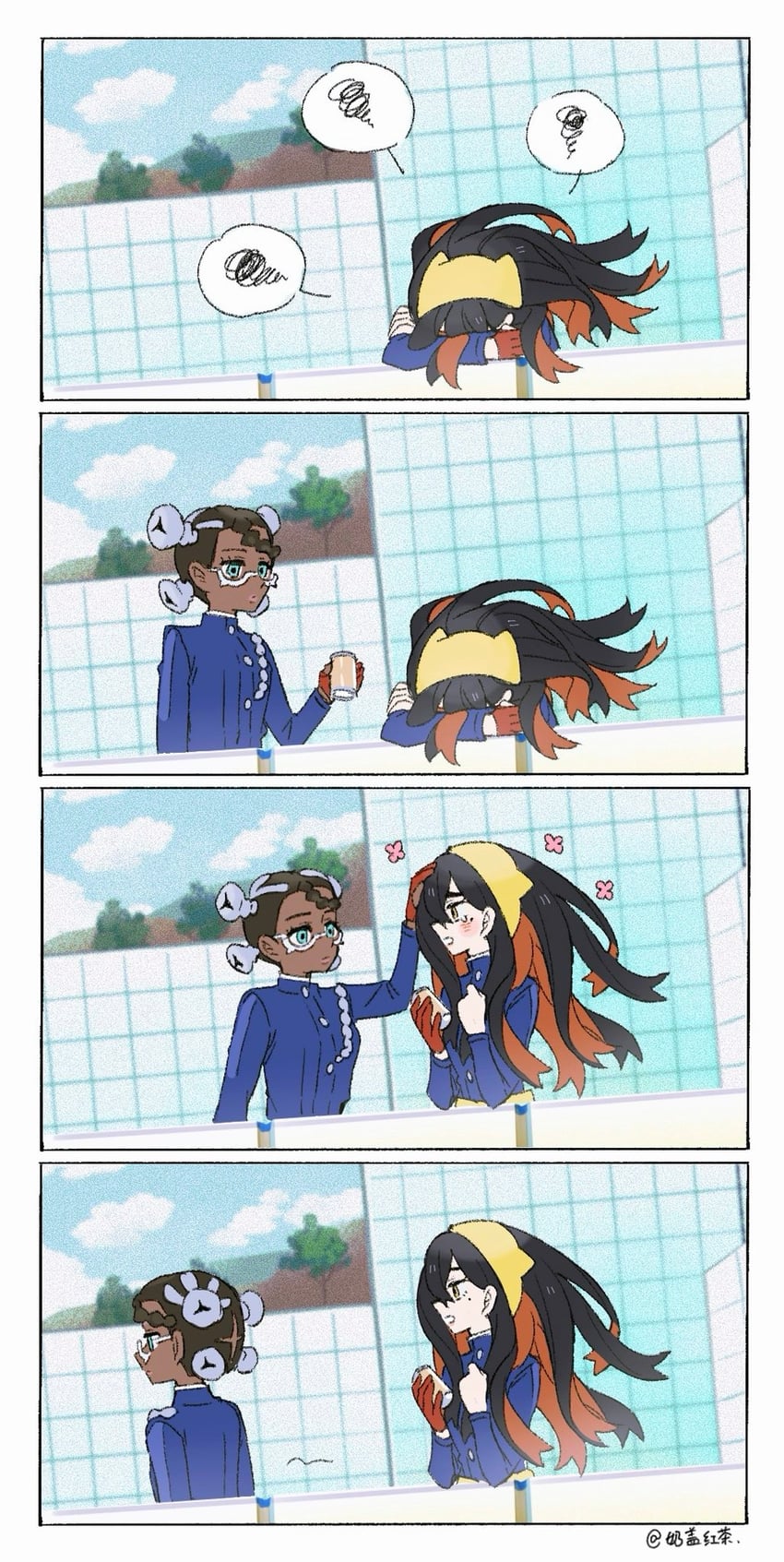 carmine and amarys (pokemon and 1 more) drawn by nai_gai_hongcha
