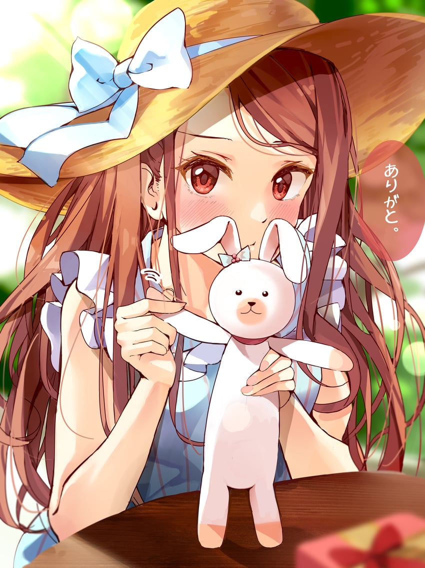 minase iori and usa-chan (idolmaster and 2 more) drawn by nira_(vira)