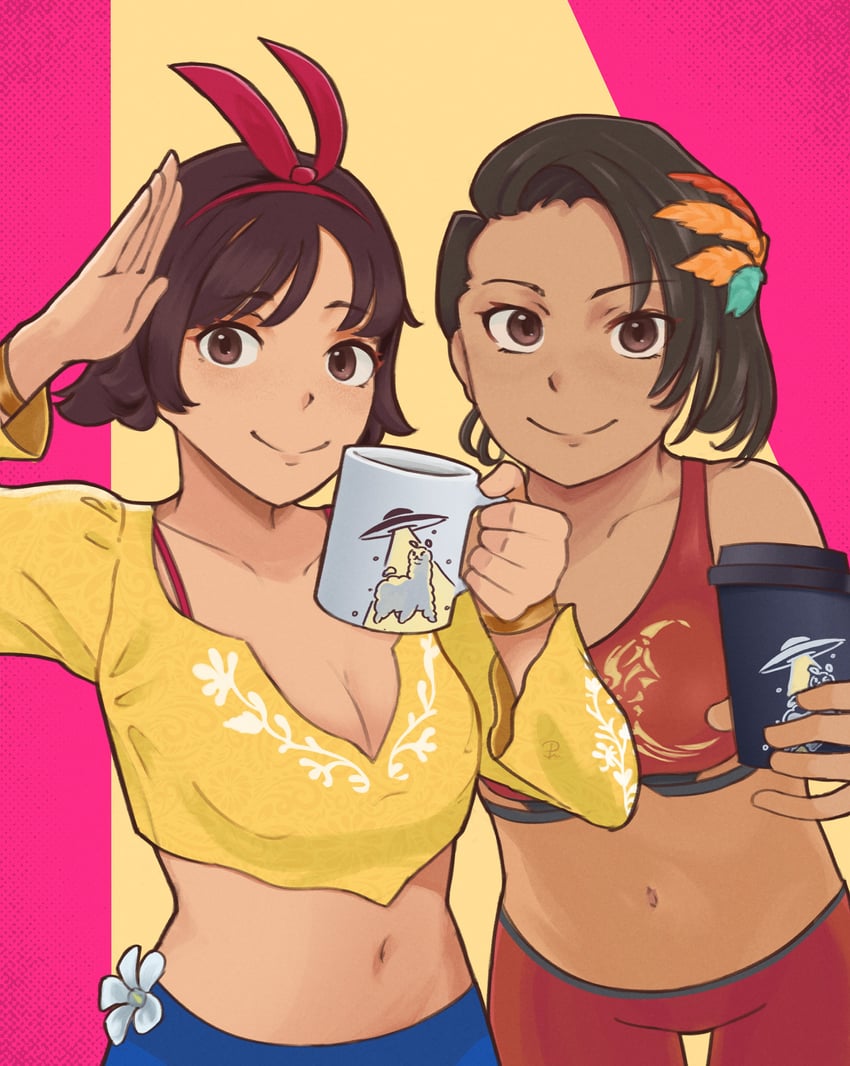 josie rizal and azucena milagros ortiz castillo (tekken and 2 more) drawn by donima_(donutsinmanila)