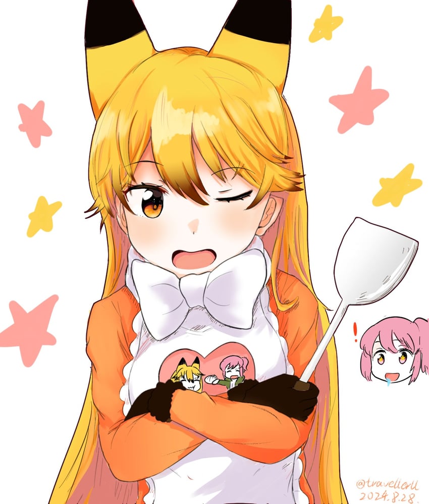 ezo red fox and nana (kemono friends) drawn by travellerll