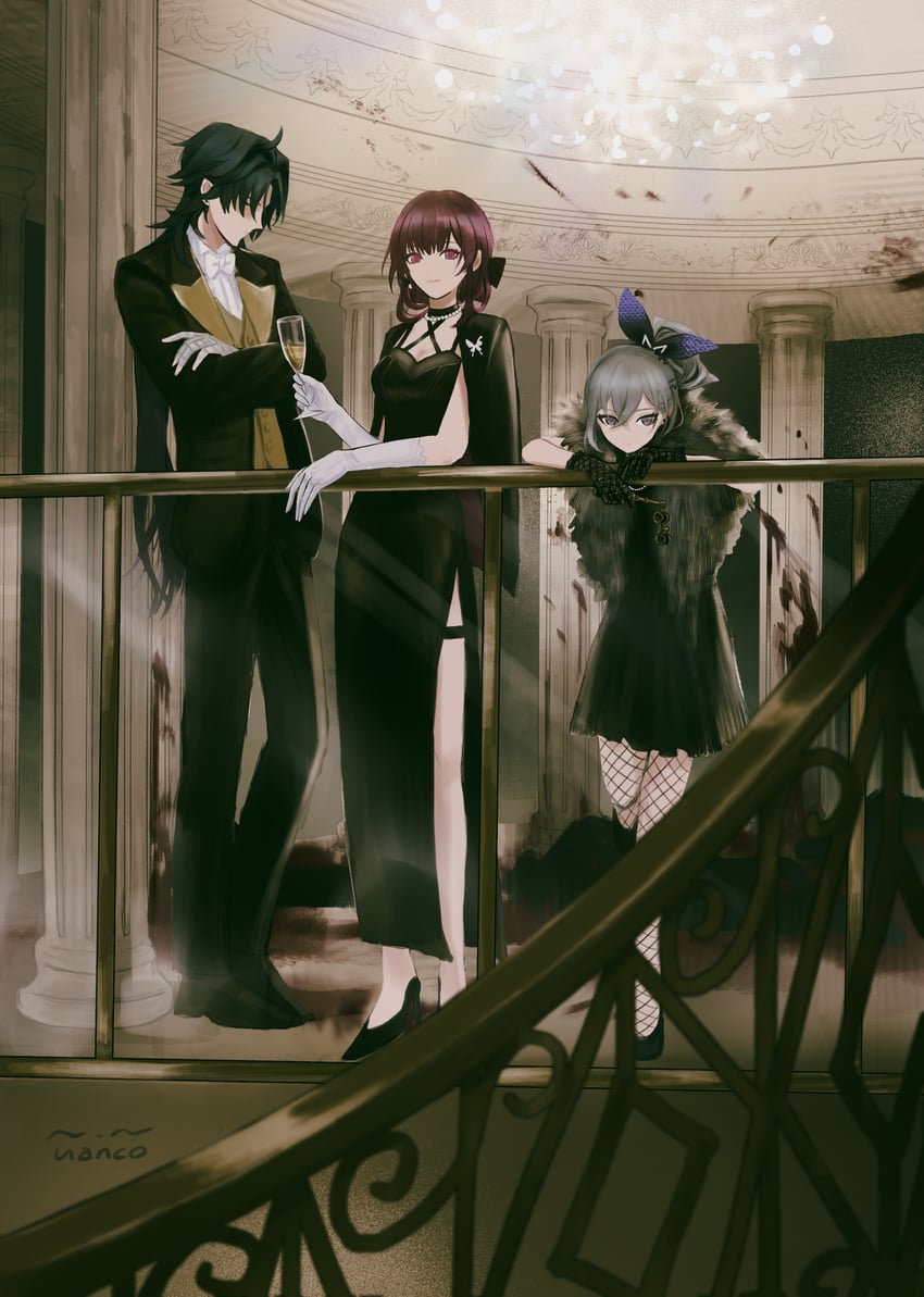 kafka, silver wolf, and blade (honkai and 1 more) drawn by neniunuanco