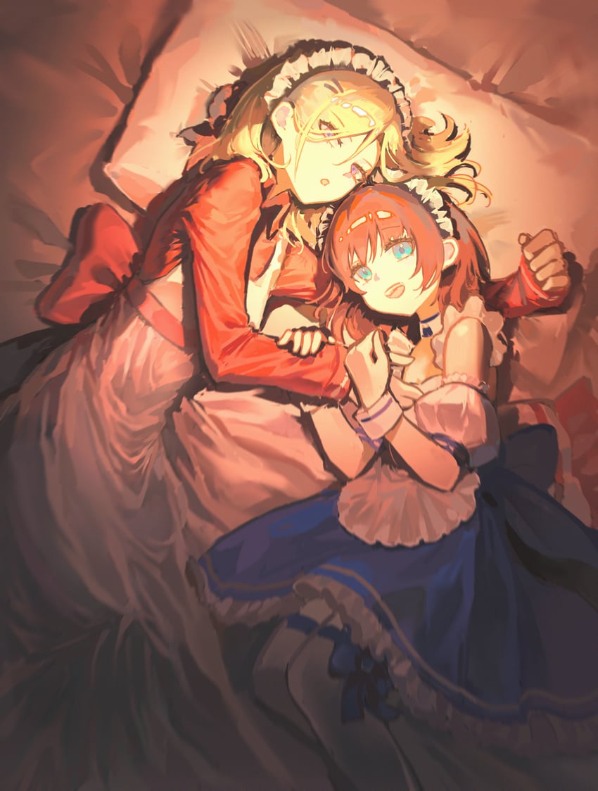 aoi erika and minase ichigo (heaven burns red) drawn by kea_(hongsirongxiaodangaohongbeizhong)