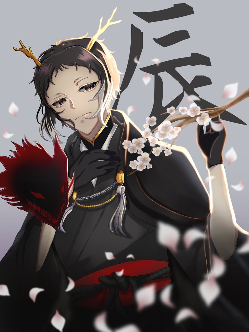 akutagawa ryuunosuke (bungou stray dogs) drawn by samejiro_(user_uwgn4433)