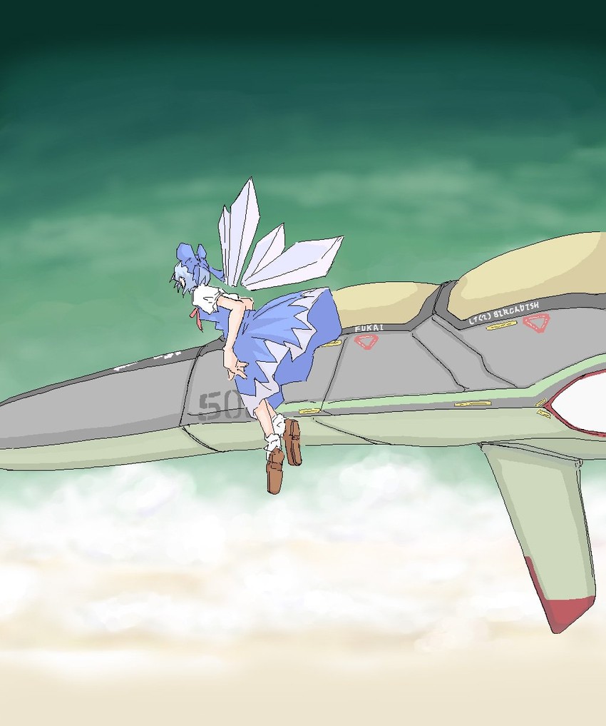 cirno (touhou and 1 more) drawn by petag2