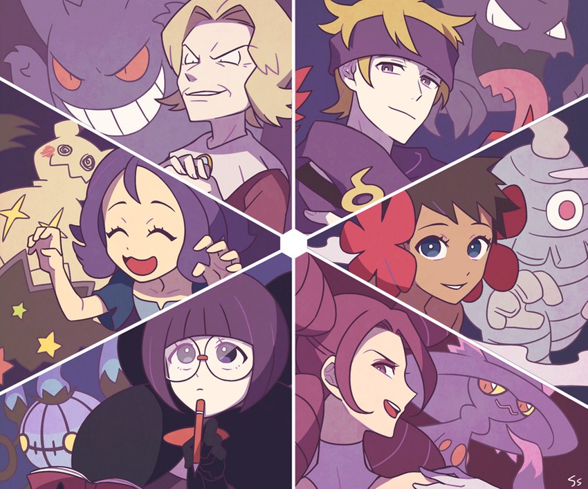gengar, mimikyu, acerola, chandelure, mismagius, and 7 more (pokemon and 6 more) drawn by ssalbulre