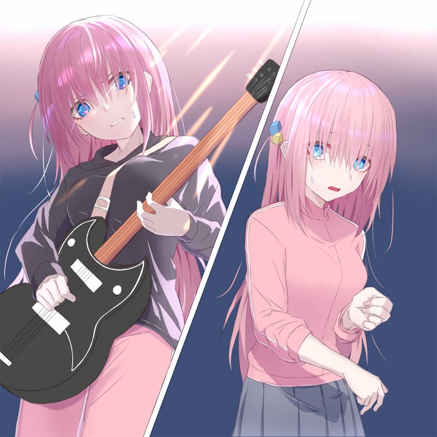 gotoh hitori (bocchi the rock!) drawn by dande_cat