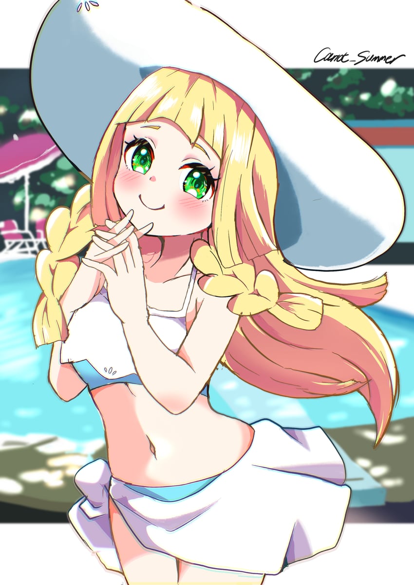 lillie (pokemon and 1 more) drawn by carrot_summer