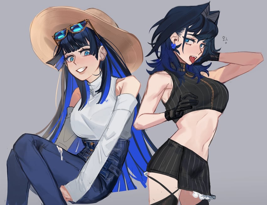 ouro kronii (hololive and 1 more) drawn by eus_ing