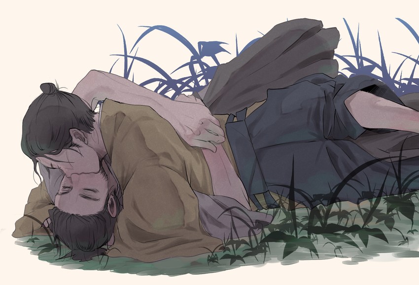 sakai jin and ryuzo (ghost of tsushima) drawn by ksks30