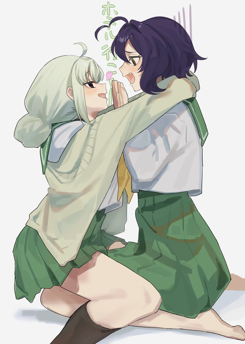 hiiragi utena and araga kiwi (mahou shoujo ni akogarete) drawn by saiki_(mumei_912)