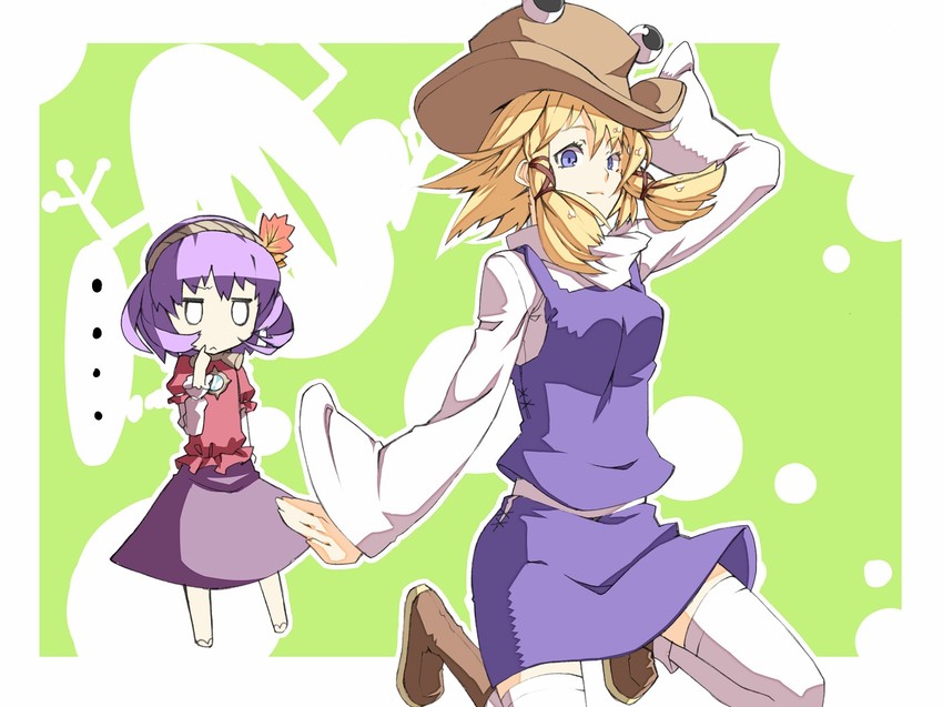moriya suwako and yasaka kanako (touhou) drawn by scottie_(phantom2)