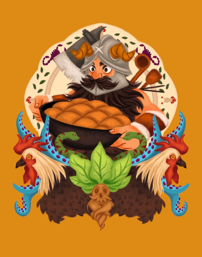senshi (dungeon meshi) drawn by lovelyillustrat