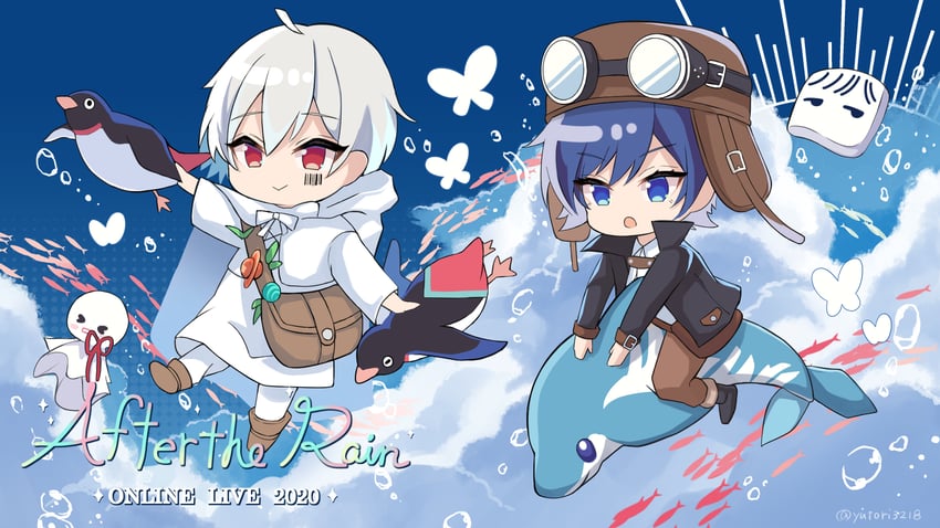 mafumafu and soraru (indie utaite and 1 more) drawn by yutori3218