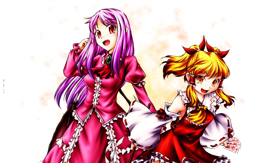 hakurei reimu, kirisame marisa, remilia scarlet, and izayoi sakuya (original and 1 more) drawn by yuzu_momo