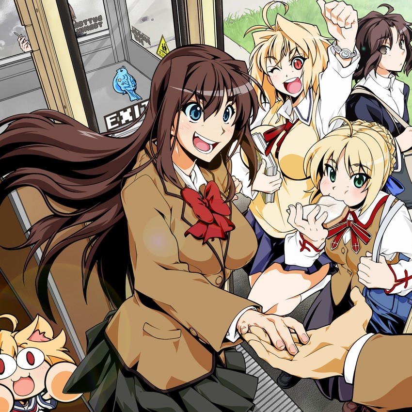artoria pendragon, saber, arcueid brunestud, ryougi shiki, aozaki aoko, and 2 more (fate and 4 more) drawn by usuiken