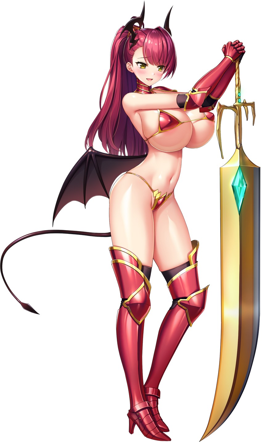celestia lashiel (motto! haramase! honoo no oppai isekai chou ero succubus gakuen!) drawn by derauea