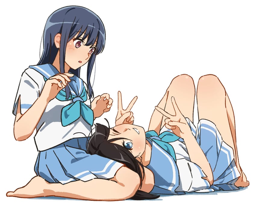 yoroizuka mizore and kasaki nozomi (hibike! euphonium and 1 more) drawn by fuyuhino