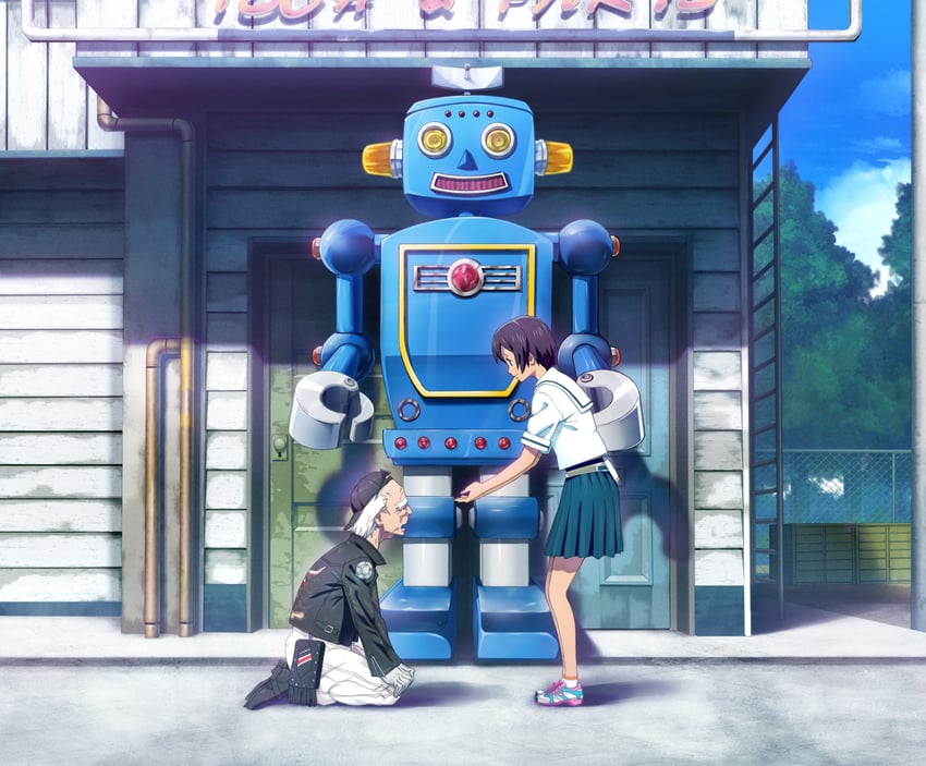 daitoku junna and fujita tetsuharu (robotics;notes) drawn by fukuda_tomonori